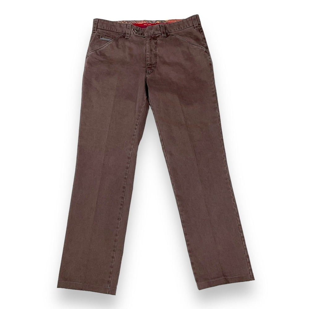 Meyer Pants Mens Brown Fine Twill Trouser Size 48 (33x29) Romania